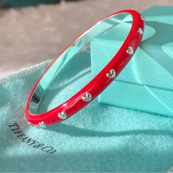Tiffany Jewelry Tiffany And Co Red Heart Bangle Poshmark